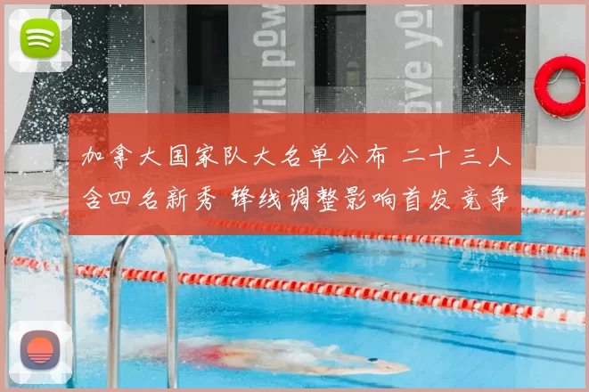 加拿大国家队大名单公布 二十三人含四名新秀 锋线调整影响首发竞争